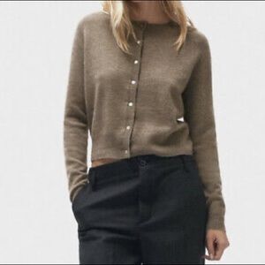 Zara Undyed 0 Cashmere Cardigan With 